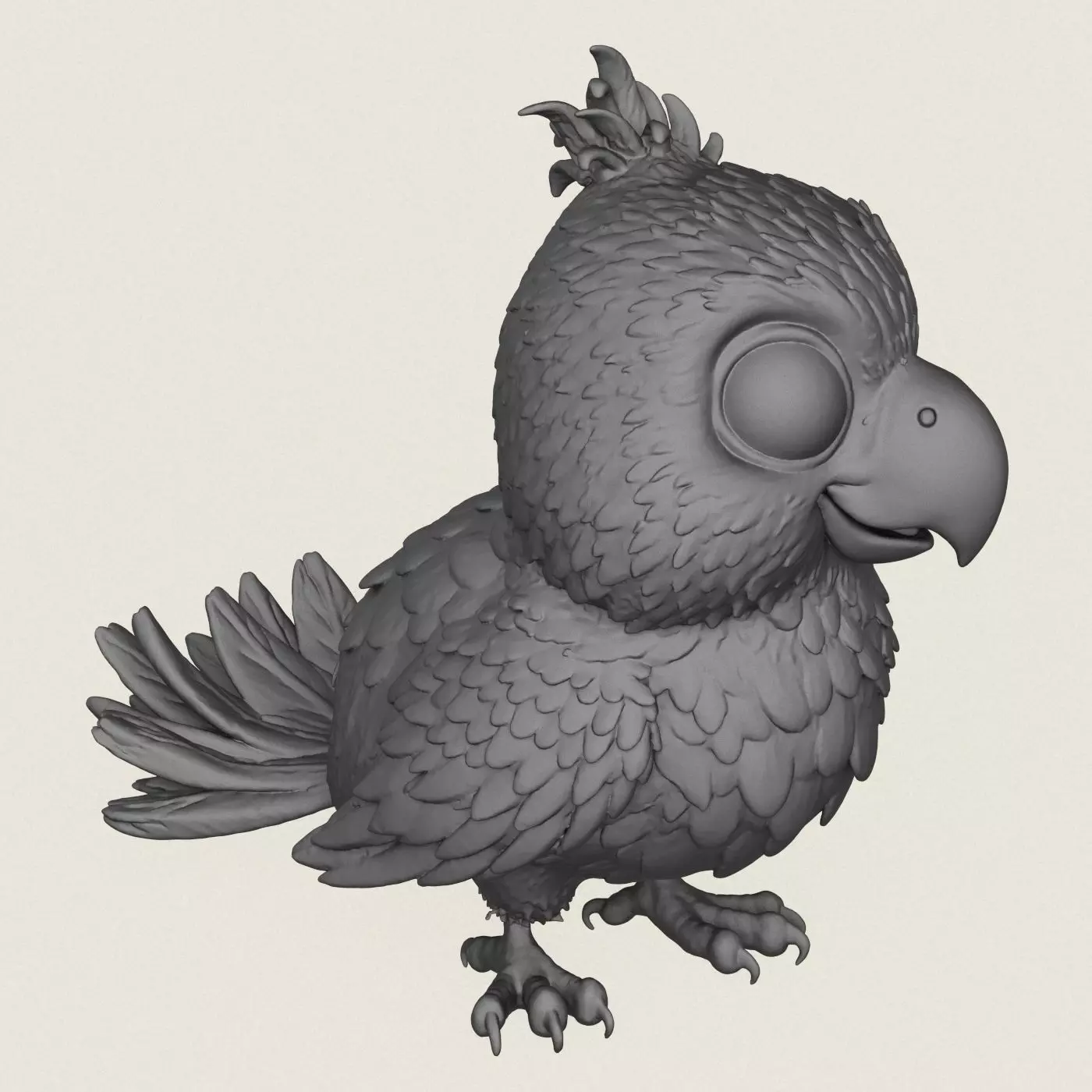 Baby Parrot Print Ready 3D Model 3D print model_5