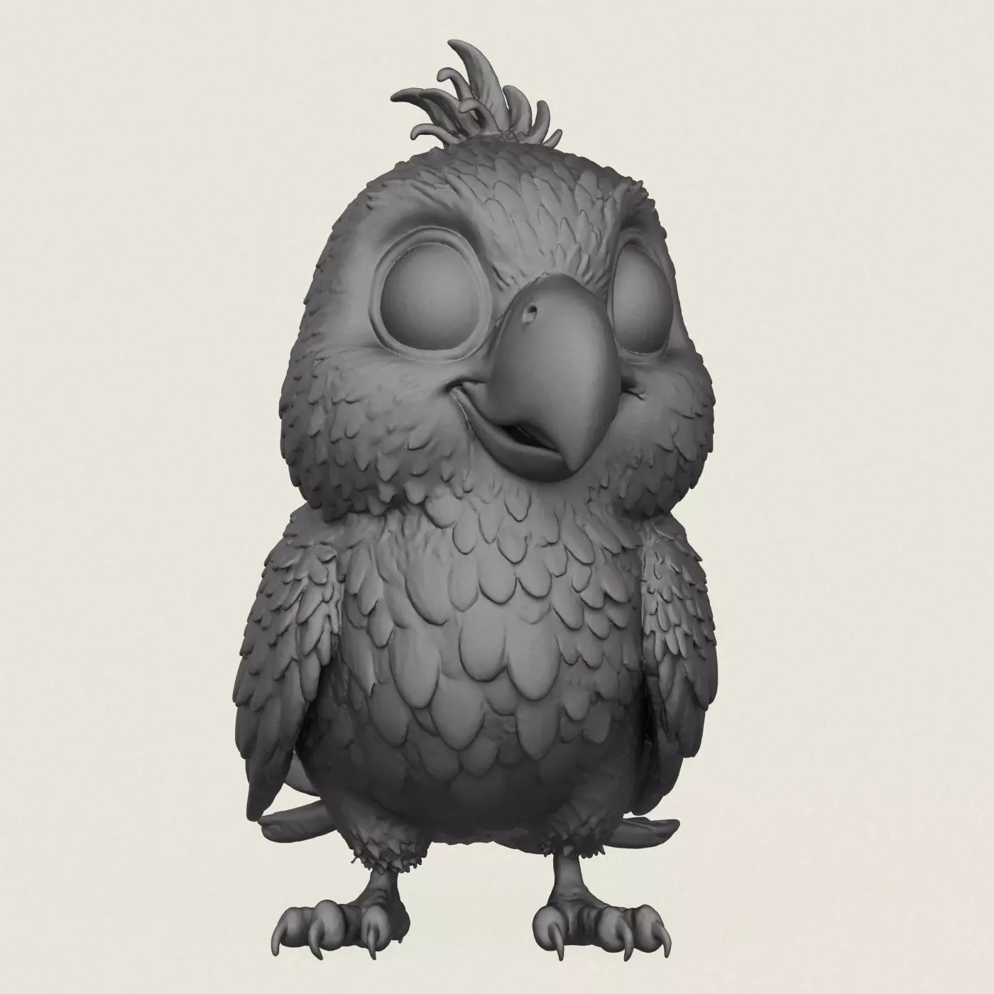 Baby Parrot Print Ready 3D Model 3D print model_2