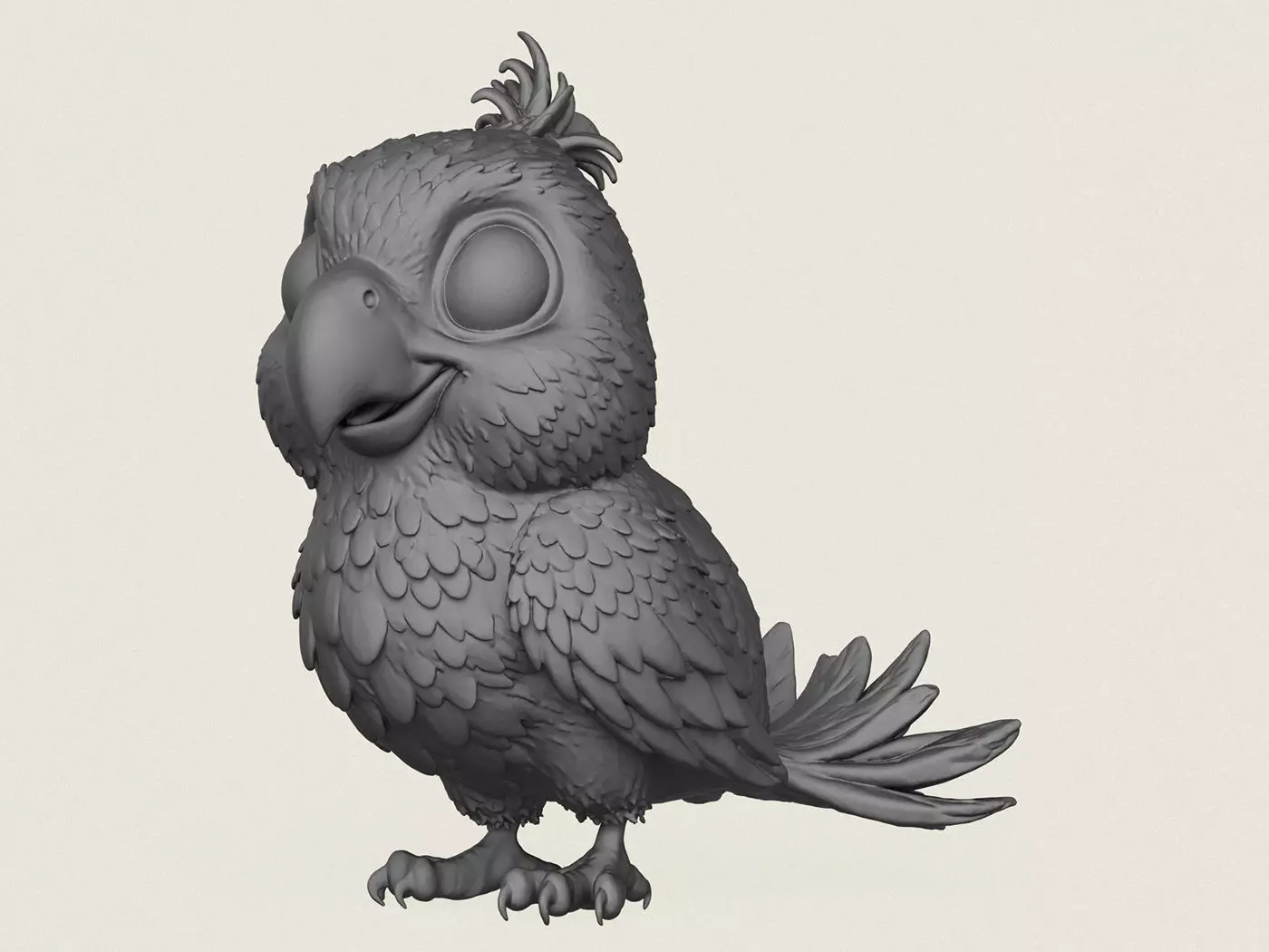 Baby Parrot Print Ready 3D Model 3D print model_0