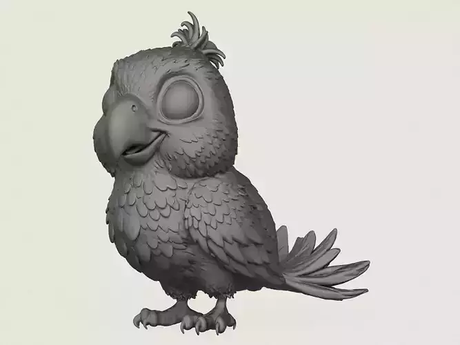 Baby Parrot Print Ready 3D Model