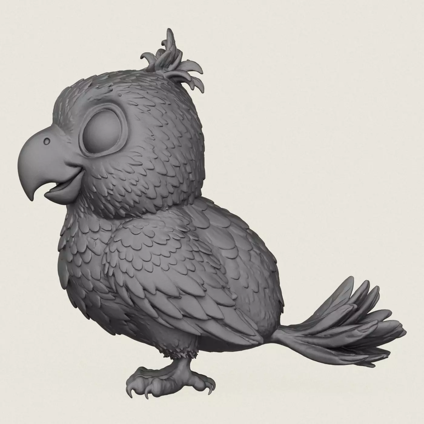 Baby Parrot Print Ready 3D Model 3D print model_3