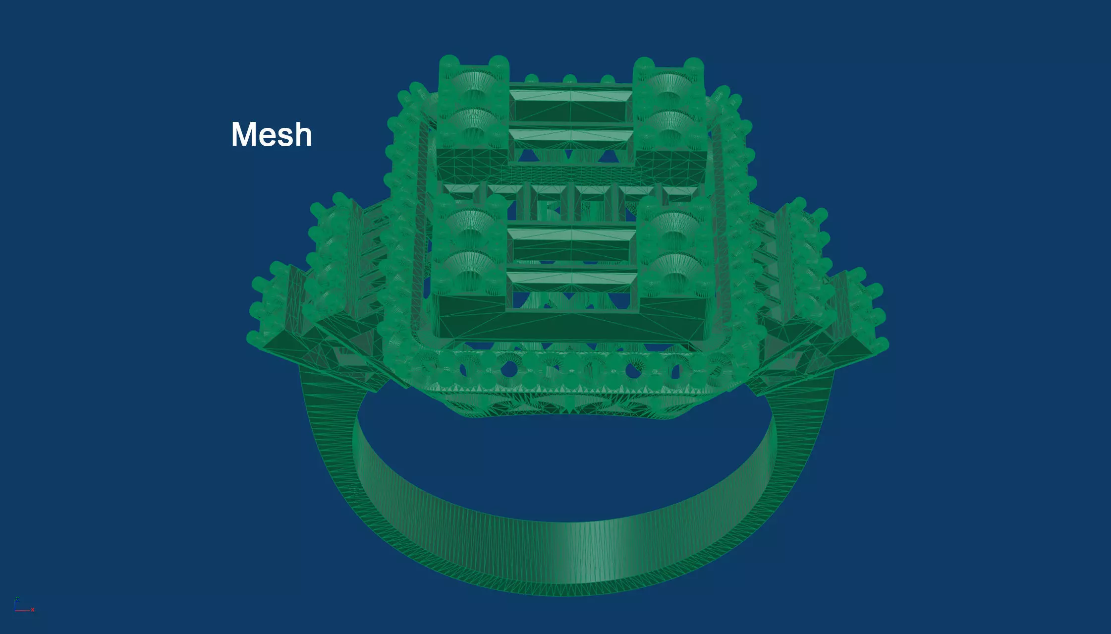 Round Baguette Fine Ring Base 3D Printable 3D print model_4