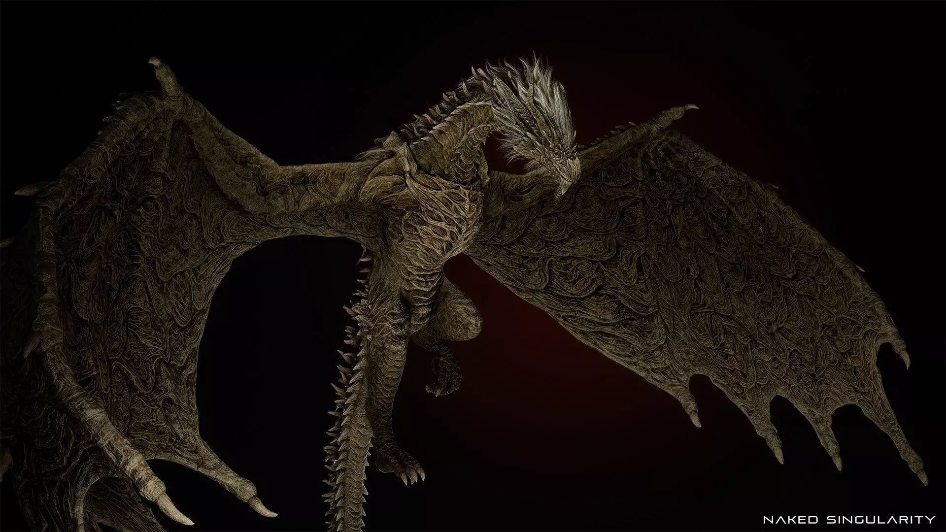 Ancient Dragon Wyvern - Realistic Game-ready Low-poly 3D model_9