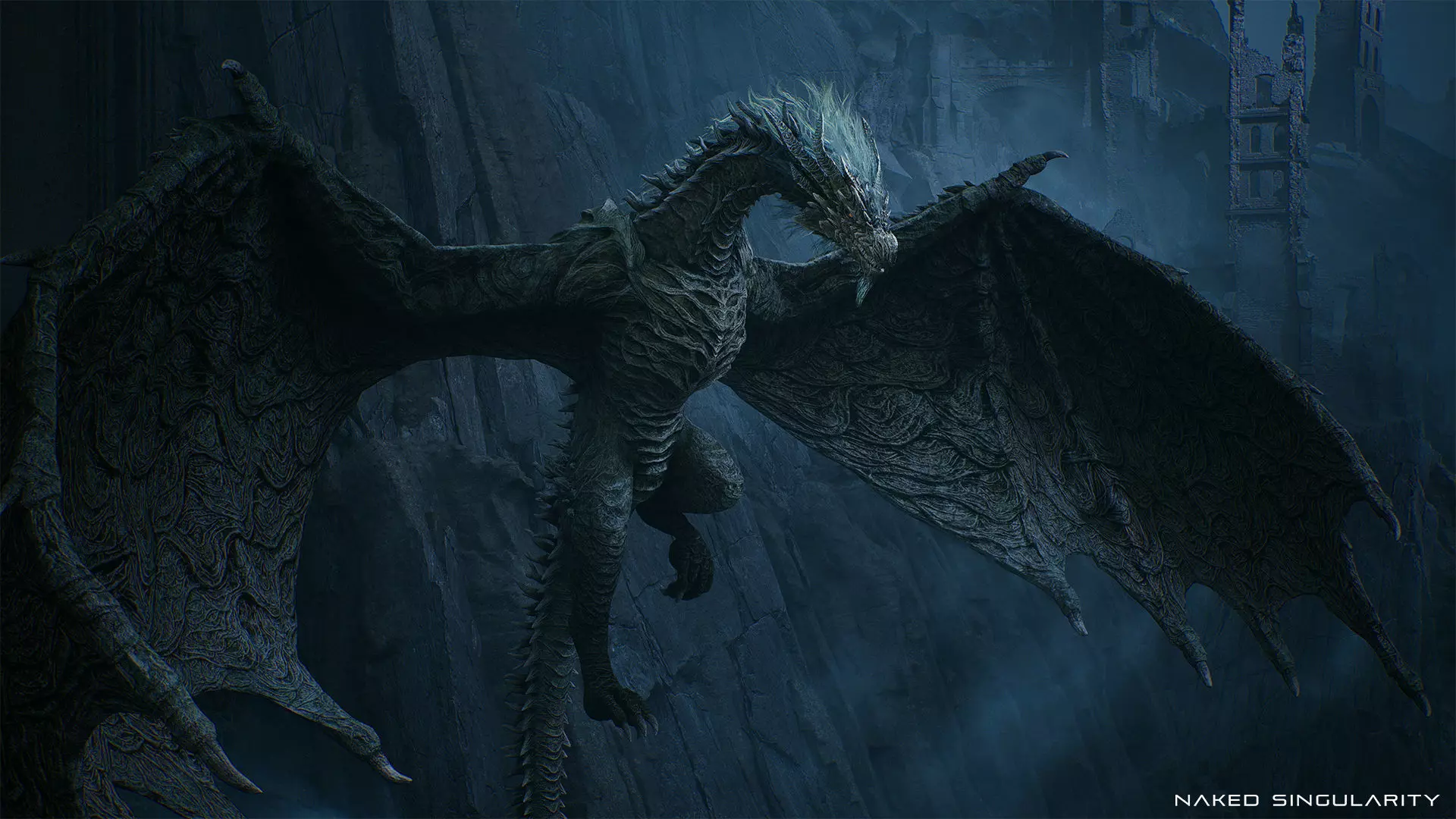 Ancient Dragon Wyvern - Realistic Game-ready Low-poly 3D model_13