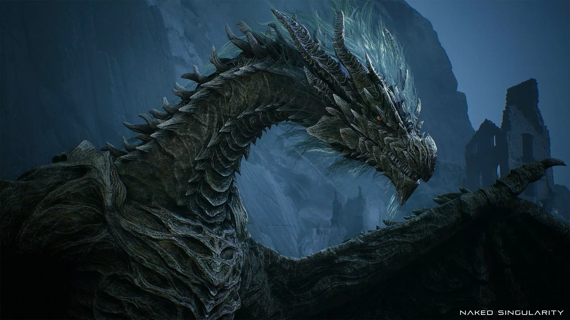 Ancient Dragon Wyvern - Realistic Game-ready Low-poly 3D model_10