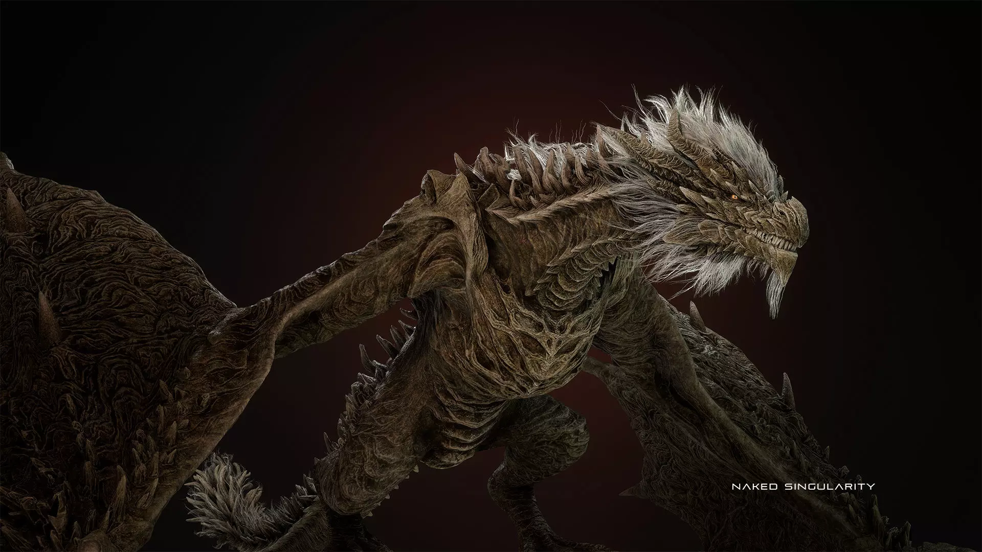 Ancient Dragon Wyvern - Realistic Game-ready Low-poly 3D model_4