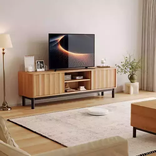 TV Cabinet Living Room Interior  Corona Ready Scene