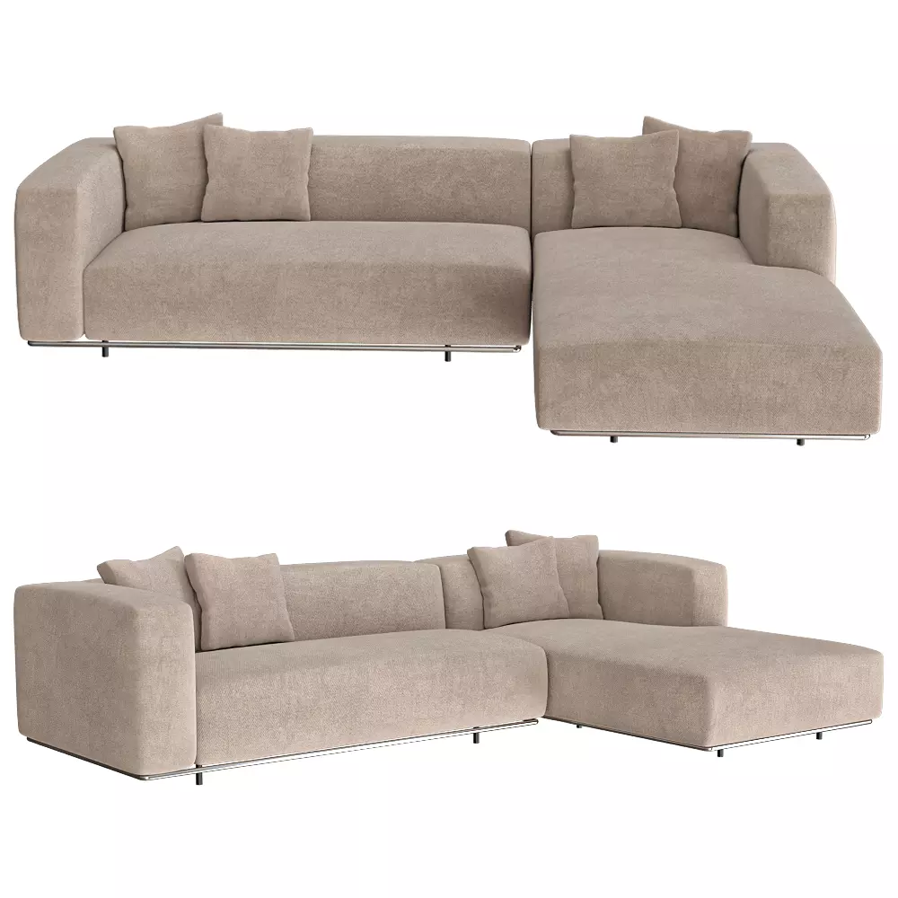 Modern Sofa Ritz Low-poly 3D model_0