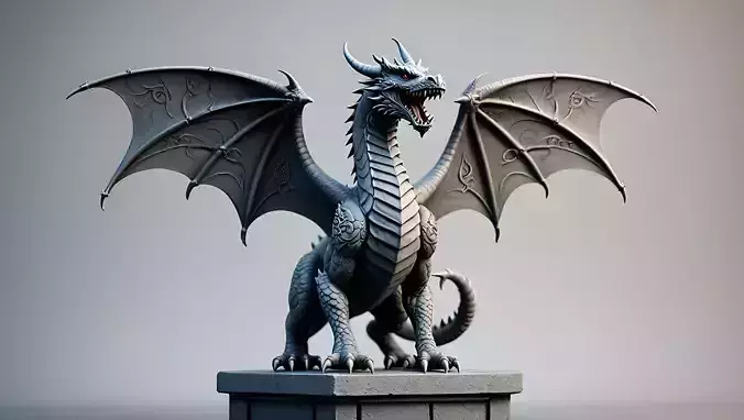 2661  Menacing Gothic  Fairytale Dragon 