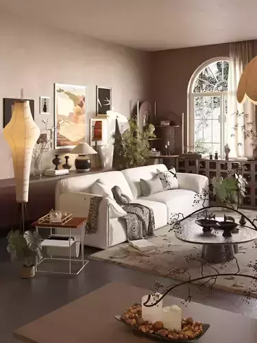 Retro style living room