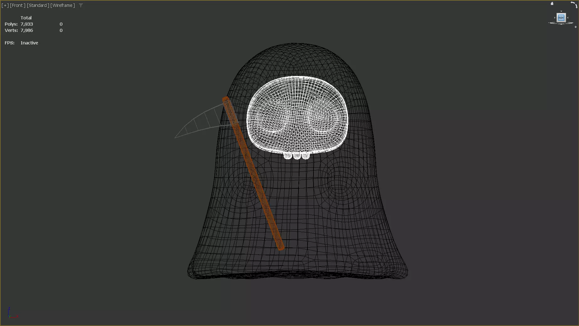 Stylized Low-Poly Cute Grim Reaper Low-poly 3D model_11