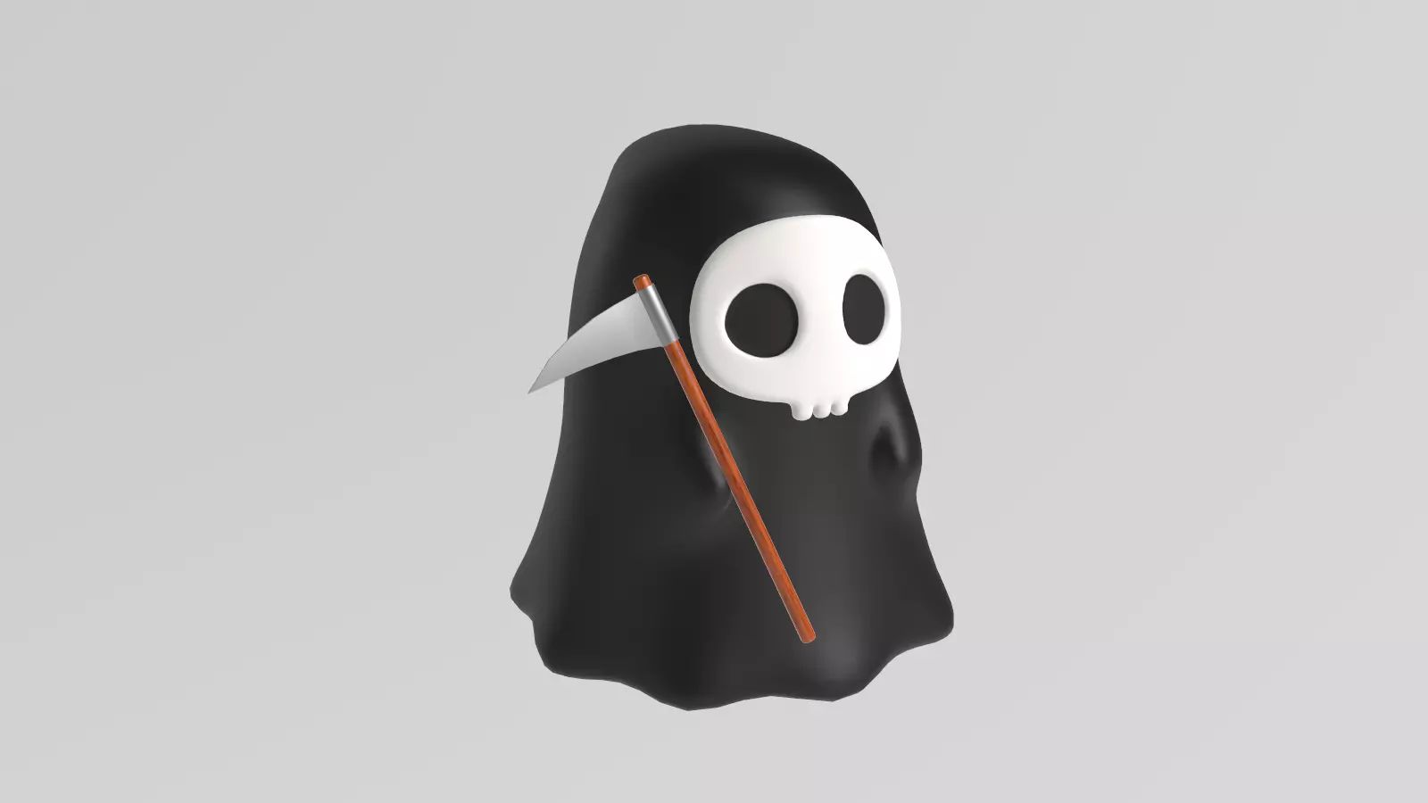 Stylized Low-Poly Cute Grim Reaper Low-poly 3D model_9