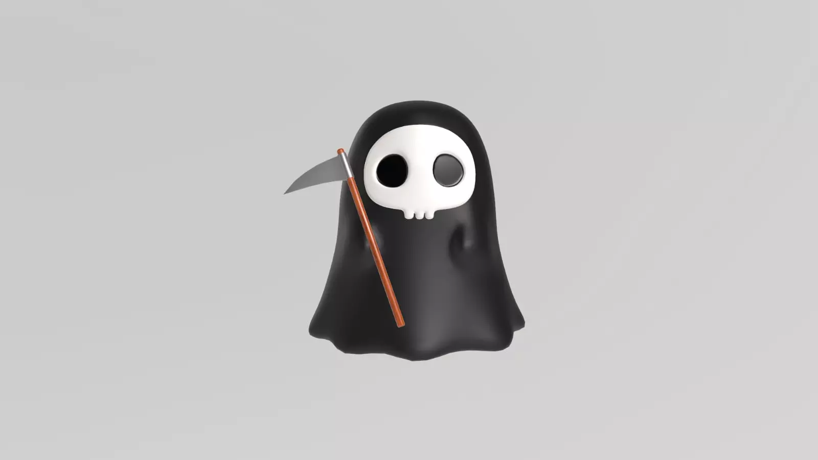 Stylized Low-Poly Cute Grim Reaper Low-poly 3D model_4