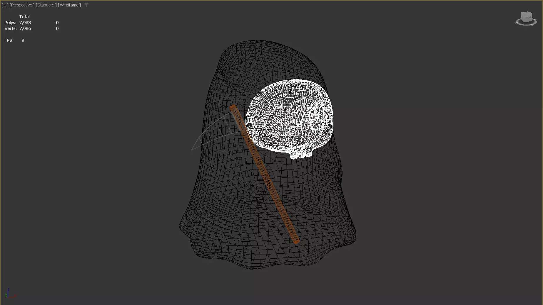 Stylized Low-Poly Cute Grim Reaper Low-poly 3D model_13
