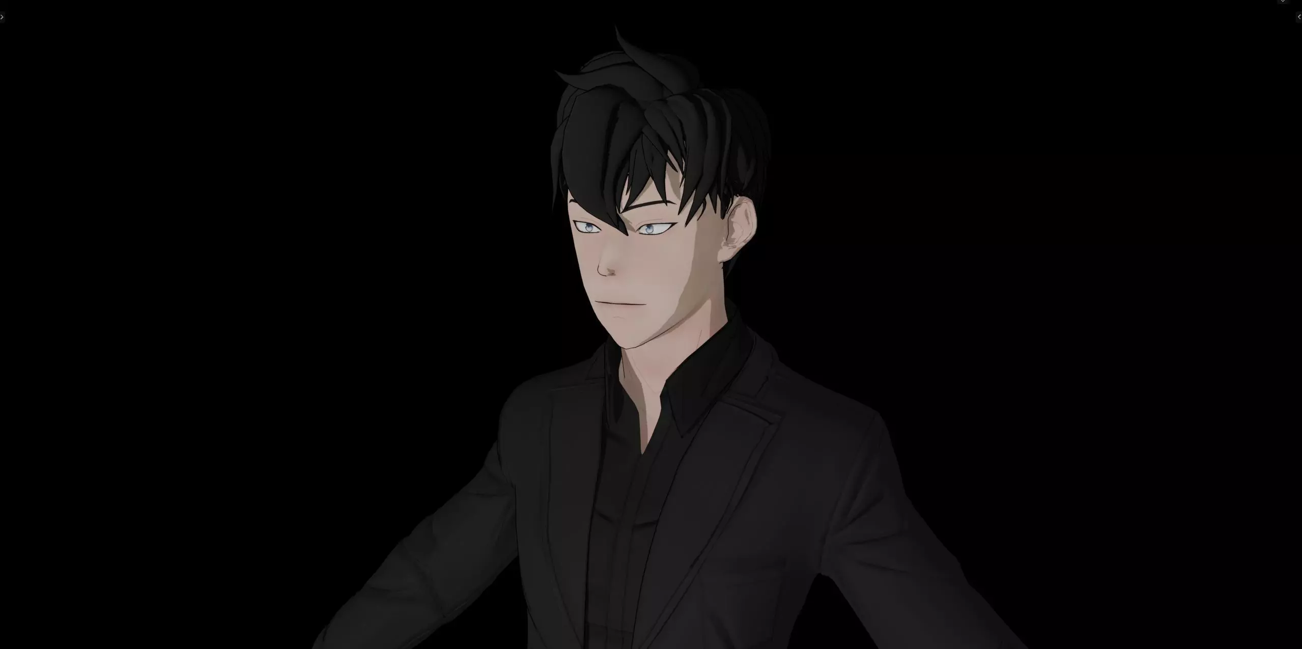 Anime Style Male Anatomy Character in Suit 3D model_10