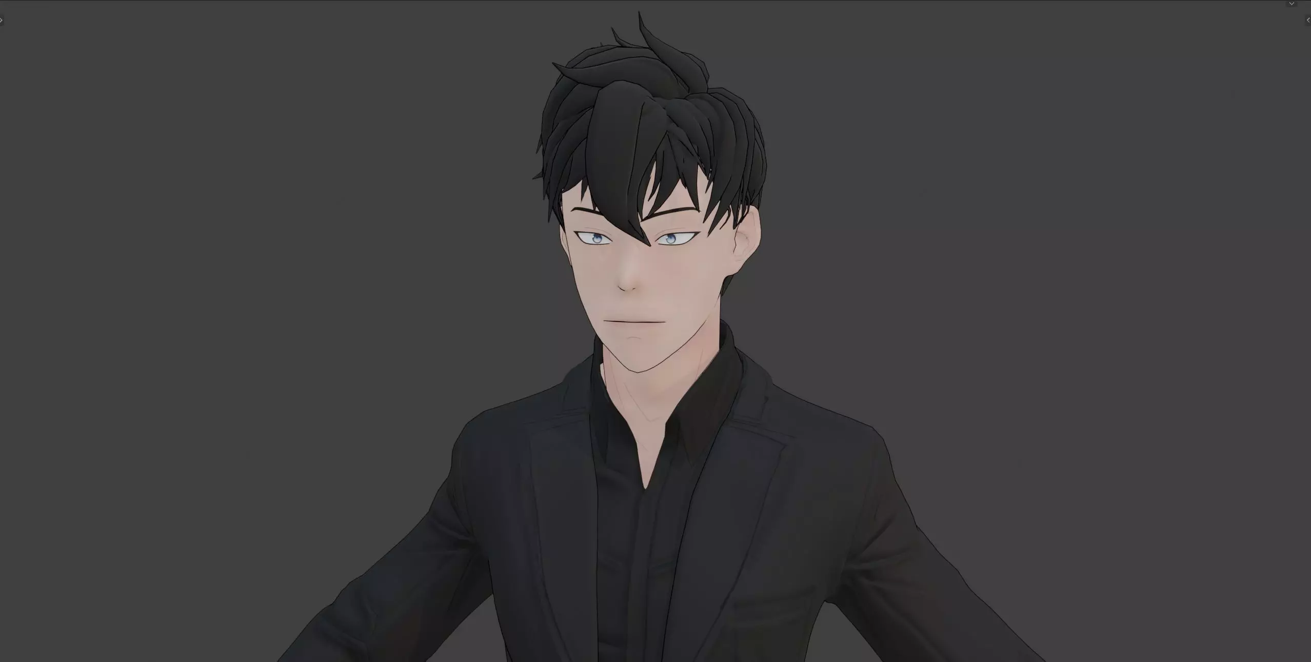 Anime Style Male Anatomy Character in Suit 3D model_25