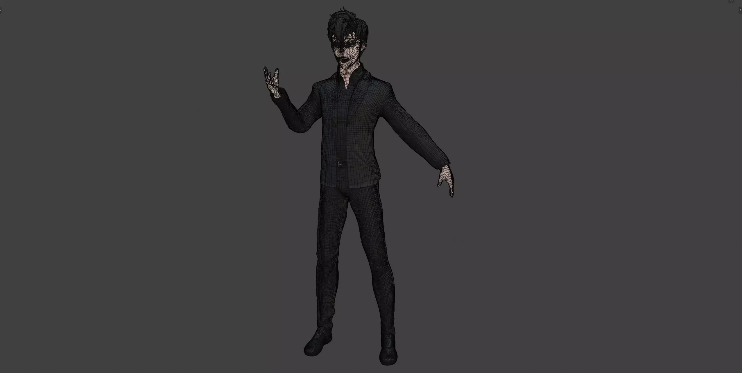 Anime Style Male Anatomy Character in Suit 3D model_18