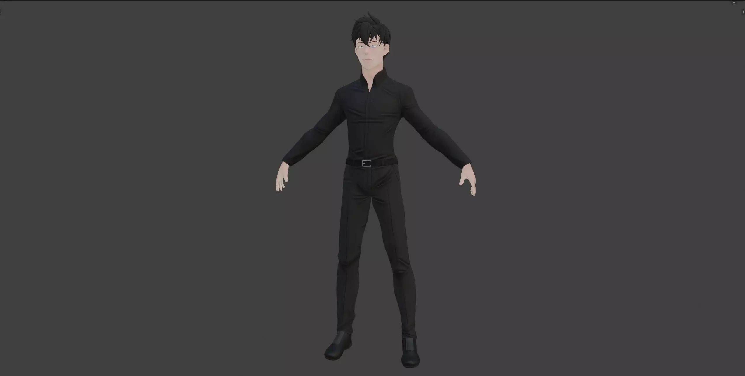 Anime Style Male Anatomy Character in Suit 3D model_27