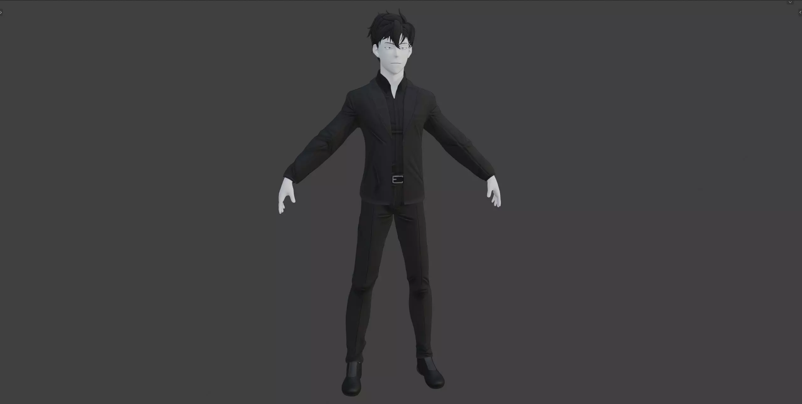 Anime Style Male Anatomy Character in Suit 3D model_20
