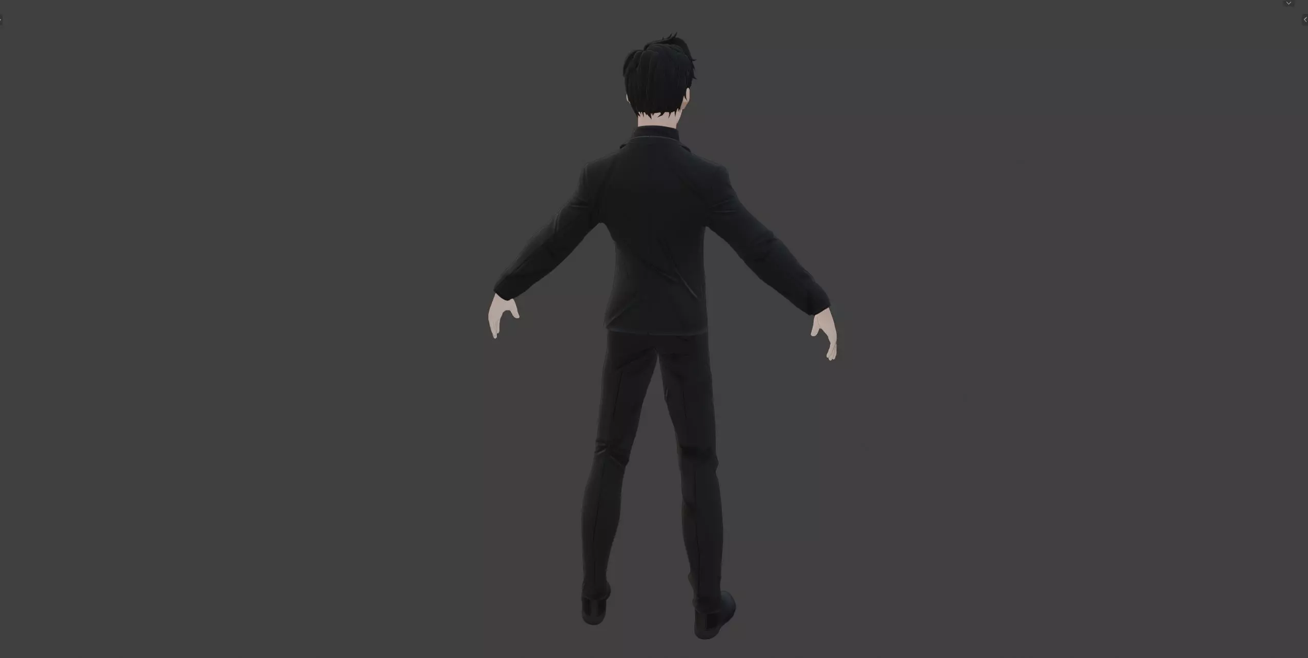Anime Style Male Anatomy Character in Suit 3D model_22