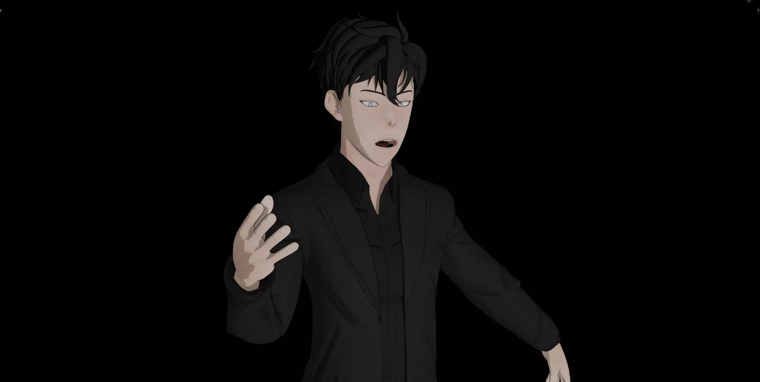 Anime Style Male Anatomy Character in Suit 3D model_16