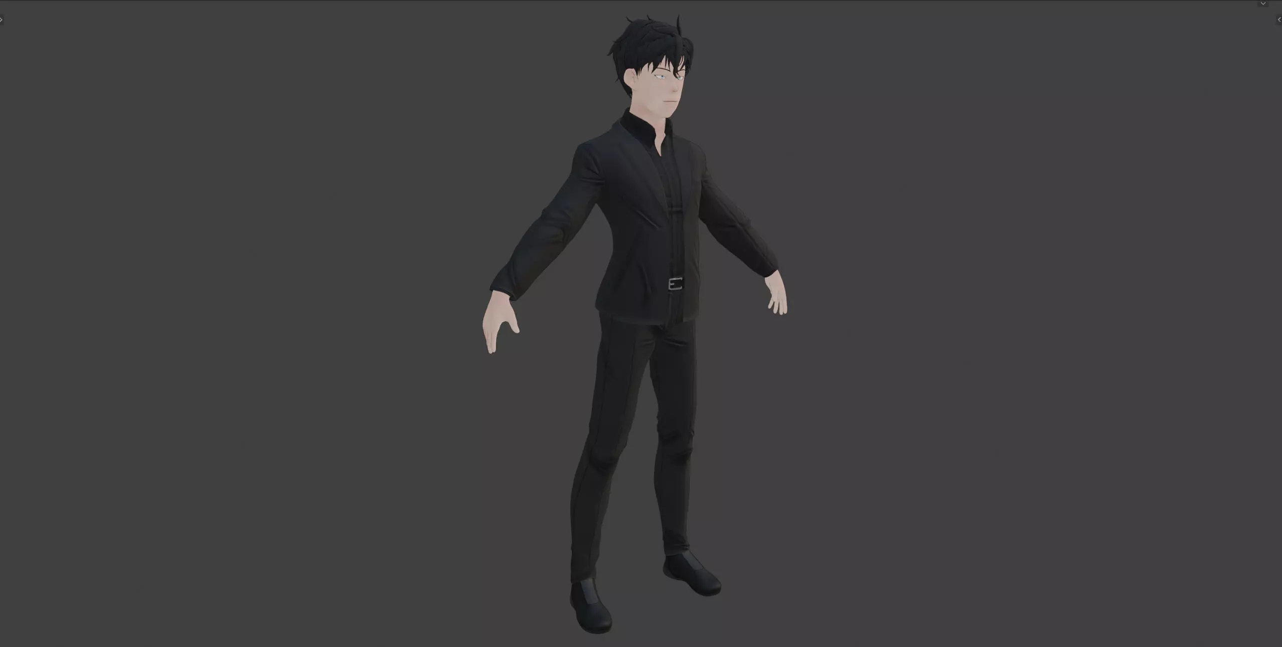 Anime Style Male Anatomy Character in Suit 3D model_14