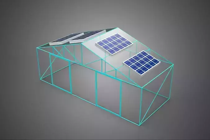 SOLAR POWERED FARM PLANT GREENHOUSE HOTHOUSE GLASSHOUSE GARDEN