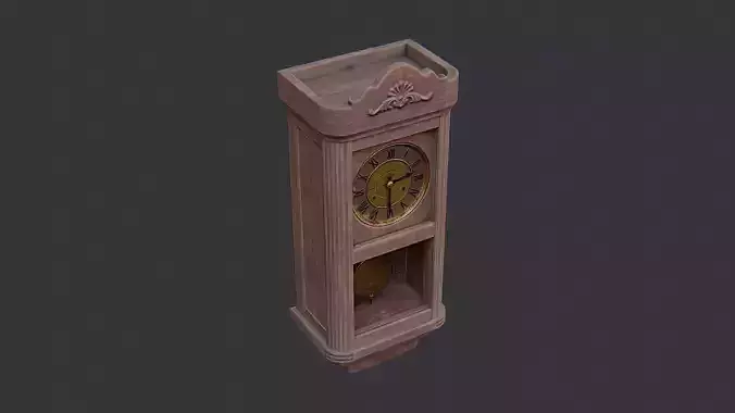 Classic wooden wall clock cabinet