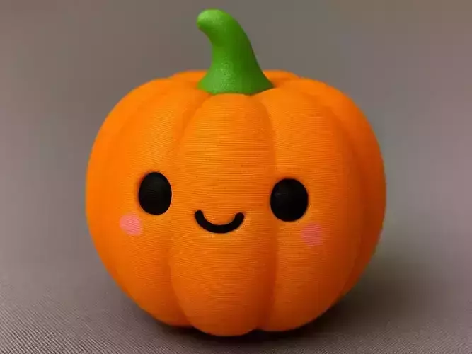 Kawaii Mini Pumpkin STL 3D print model Kawaii Mini Pumpkin STL 3D print model