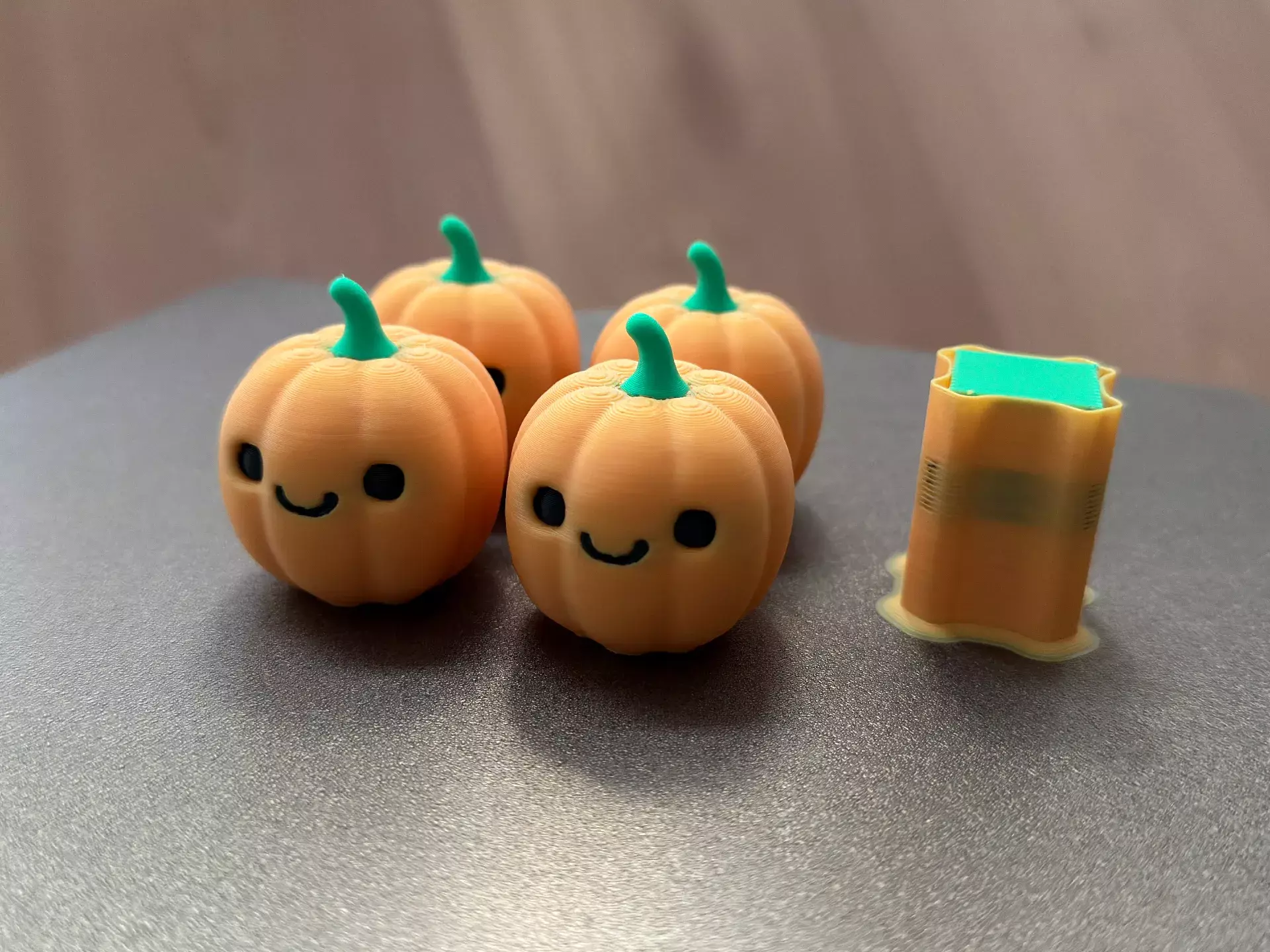 Kawaii Mini Pumpkin STL 3D print model_4
