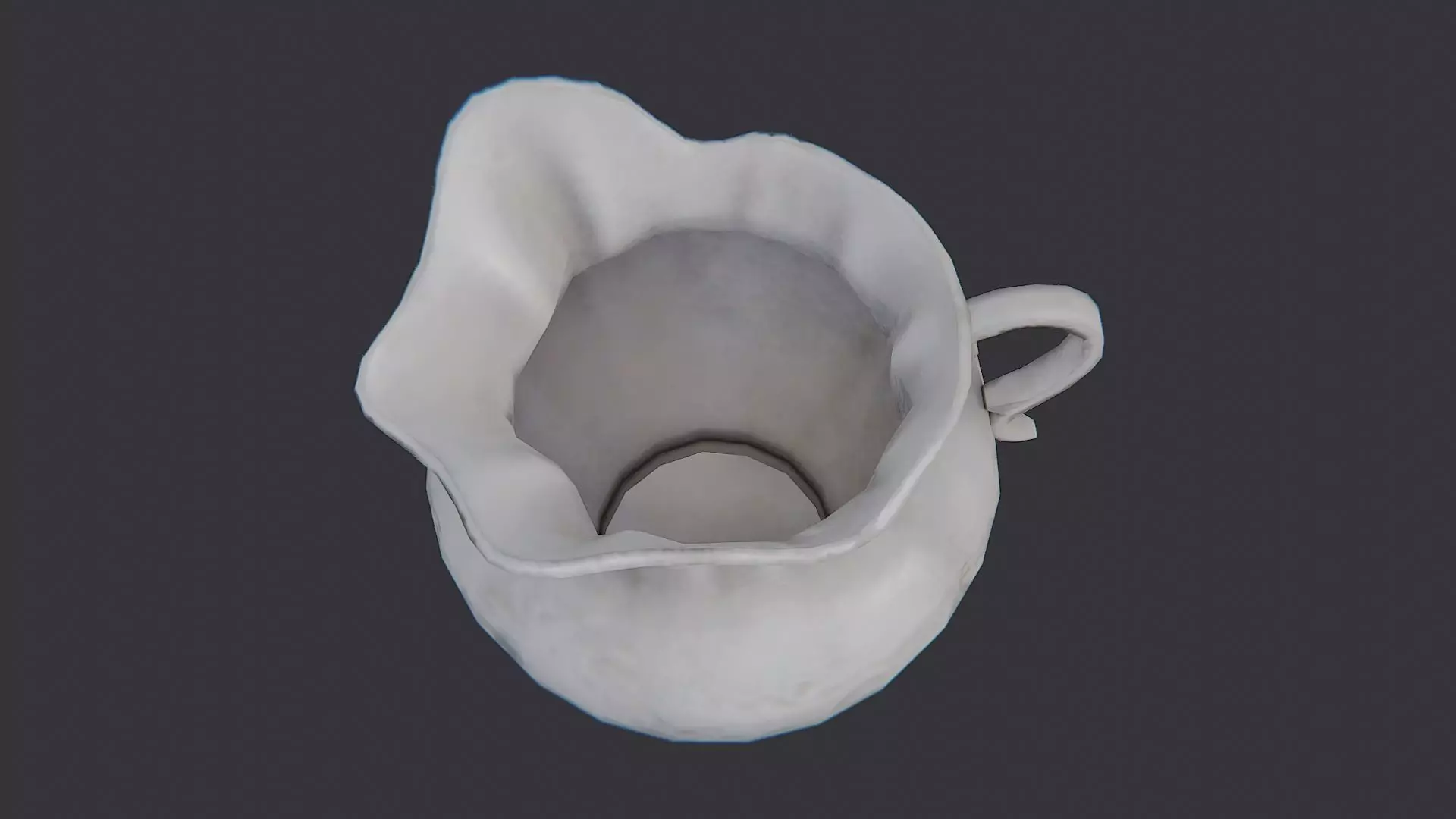 Porcelain Pitcher With Elegant Curves Low-poly 3D model_4