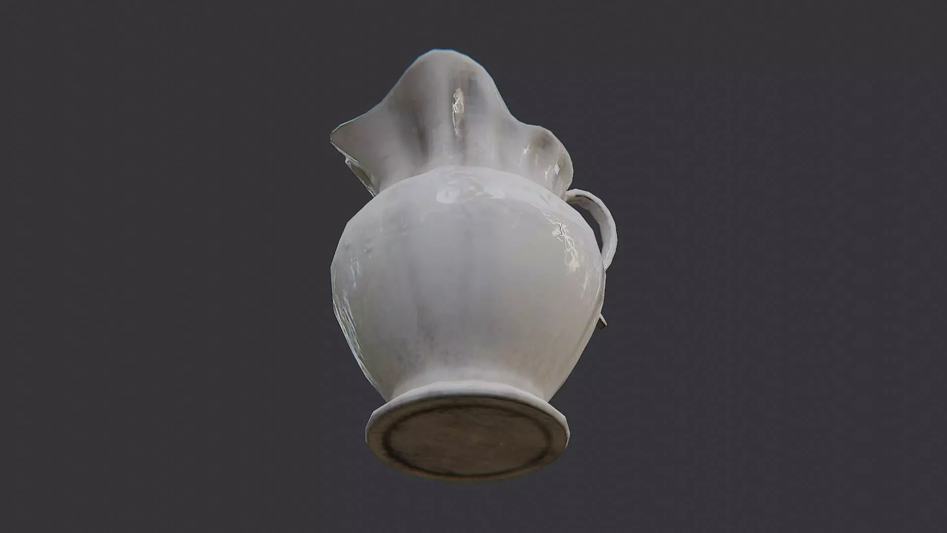 Porcelain Pitcher With Elegant Curves Low-poly 3D model_5