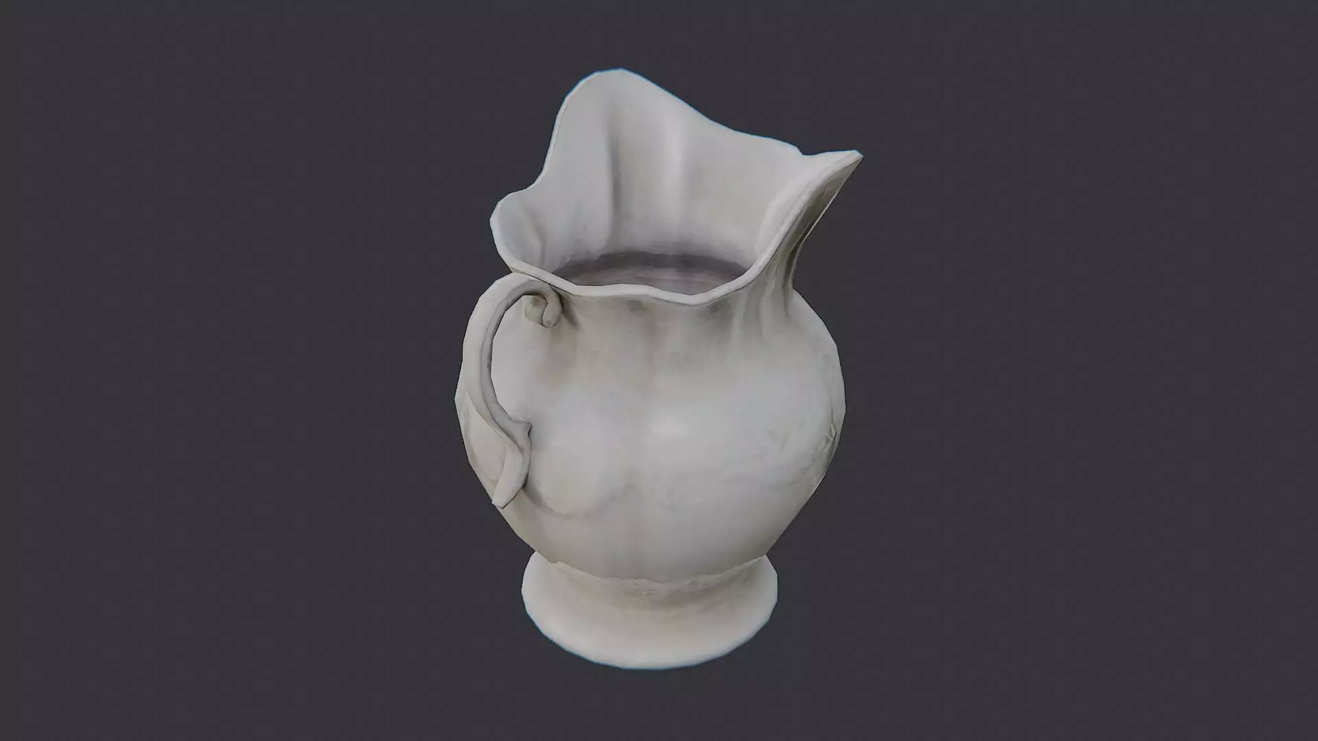 Porcelain Pitcher With Elegant Curves Low-poly 3D model_3