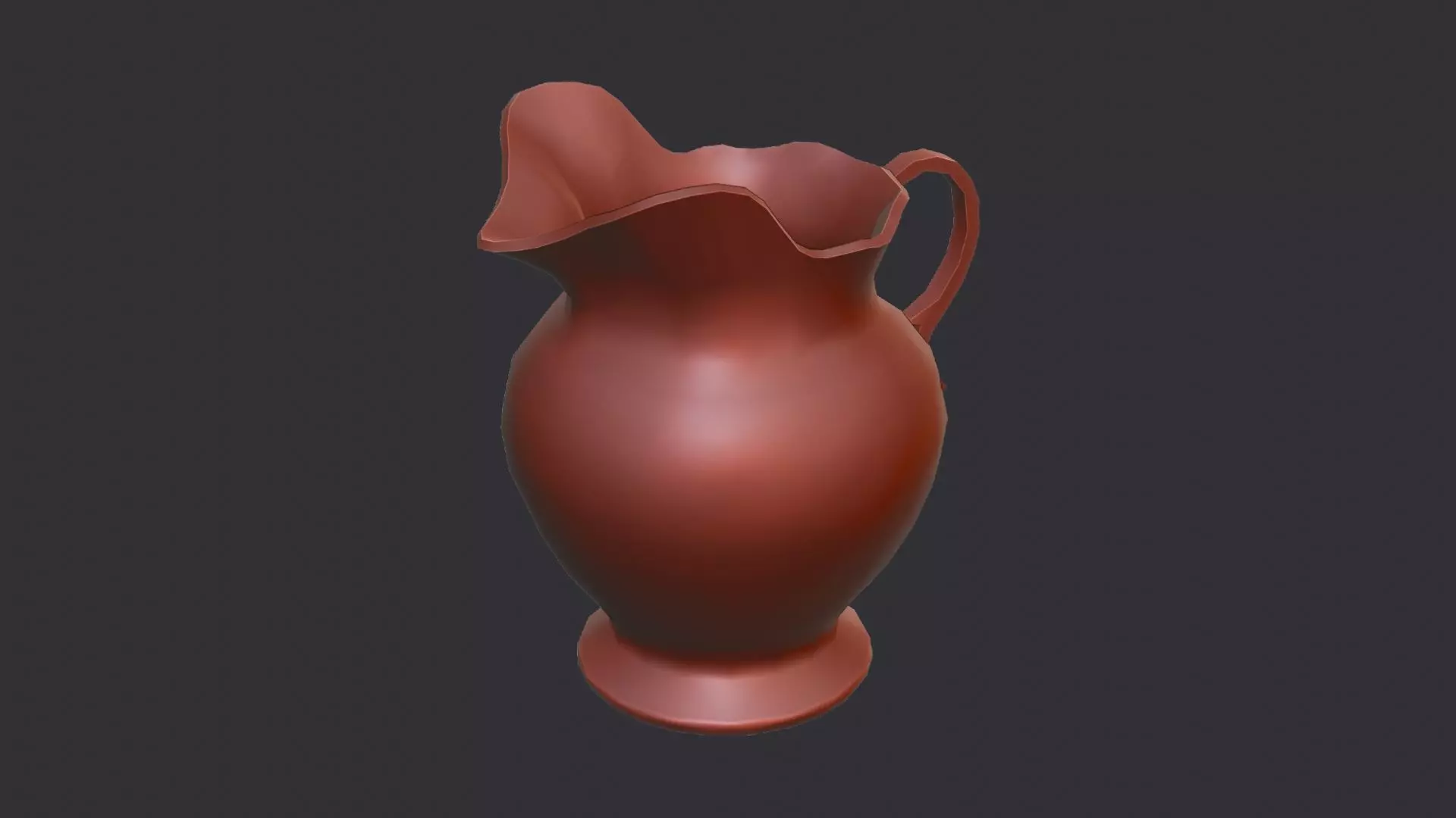 Porcelain Pitcher With Elegant Curves Low-poly 3D model_6