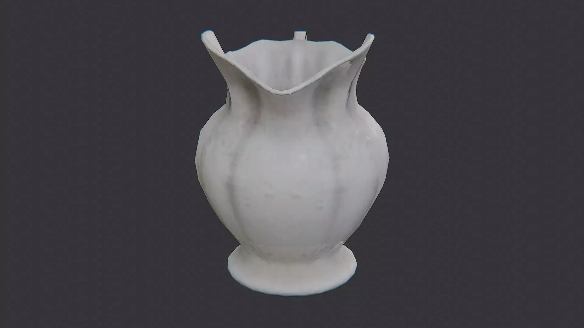 Porcelain Pitcher With Elegant Curves Low-poly 3D model_1