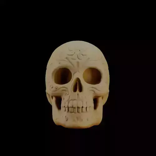 Skull figurine for 3d printing