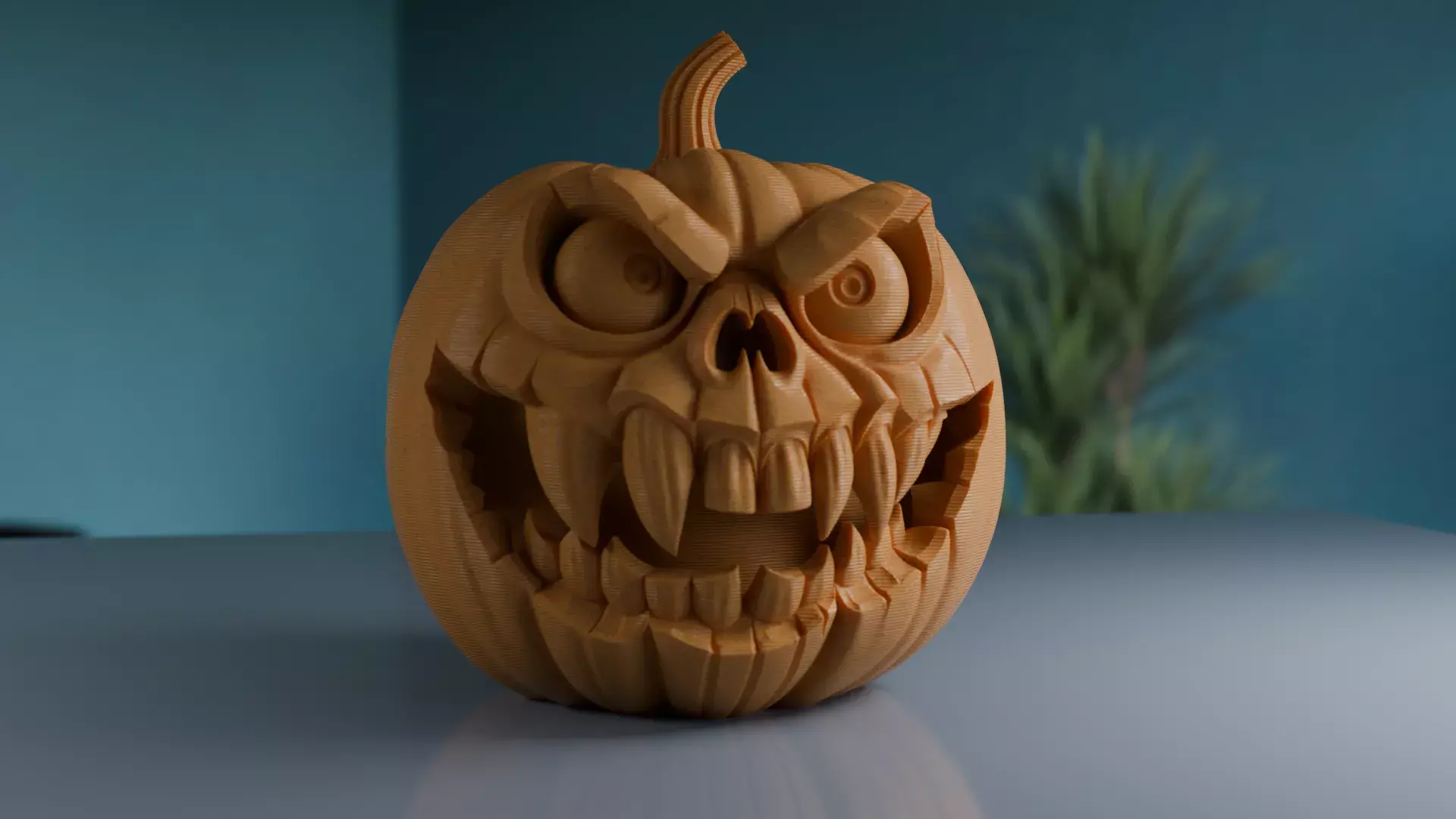 Monster Pumpkin Bust Pack STL 3D print model_0