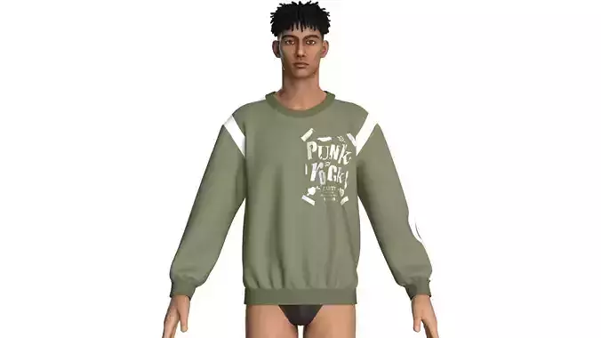 Men Iridescence Printed Sweatshirt