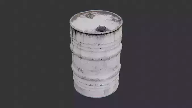 Yellow Metal Barrel with Lid