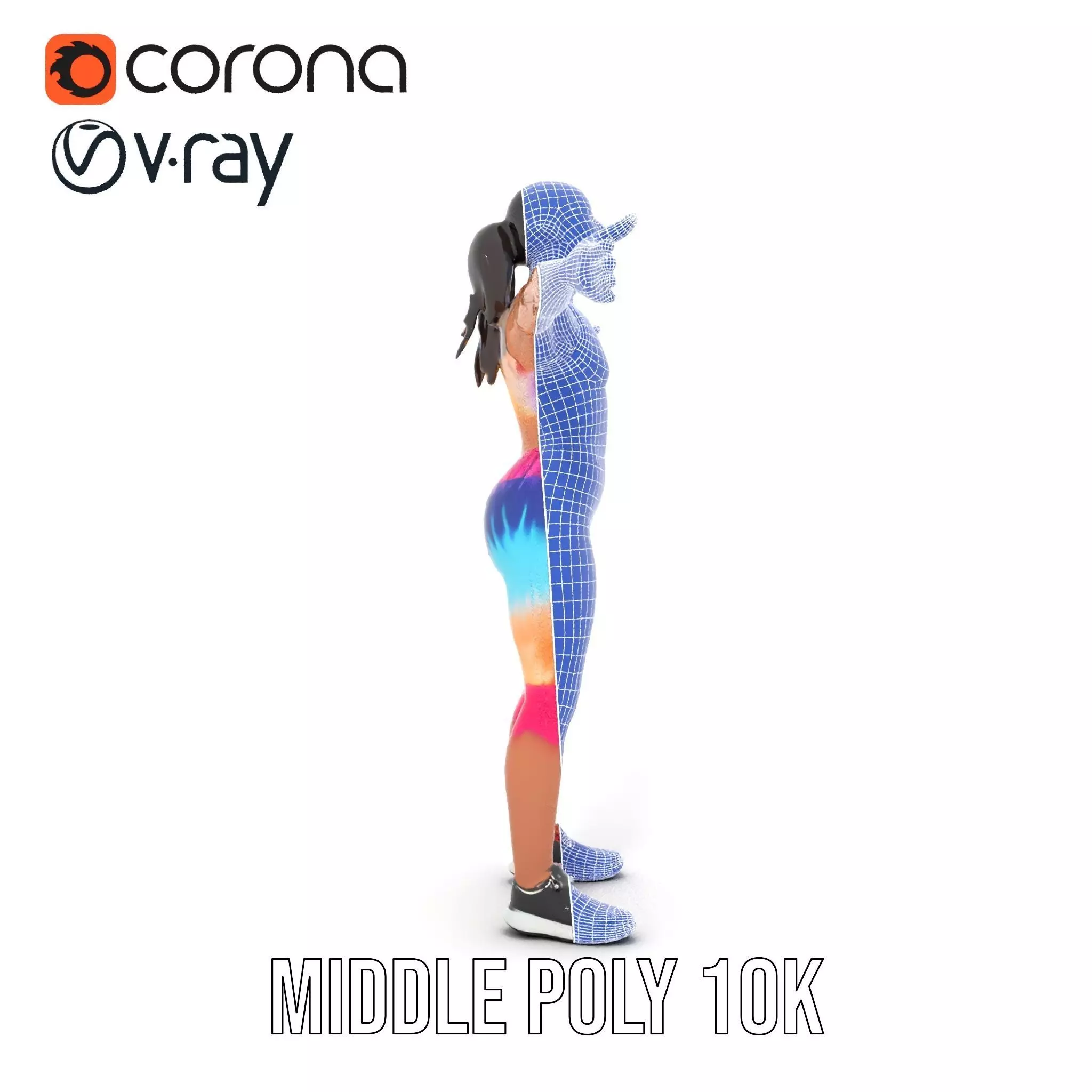 TieDye Fitness Attire model pack Low-poly 3D model_25