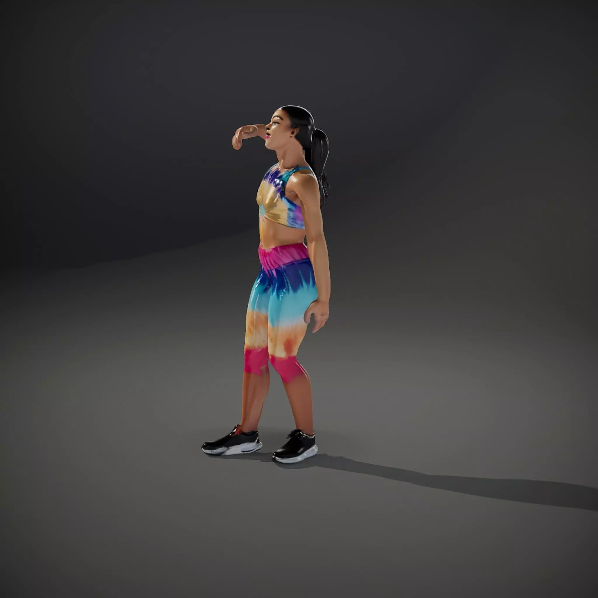 TieDye Fitness Attire model pack Low-poly 3D model_33