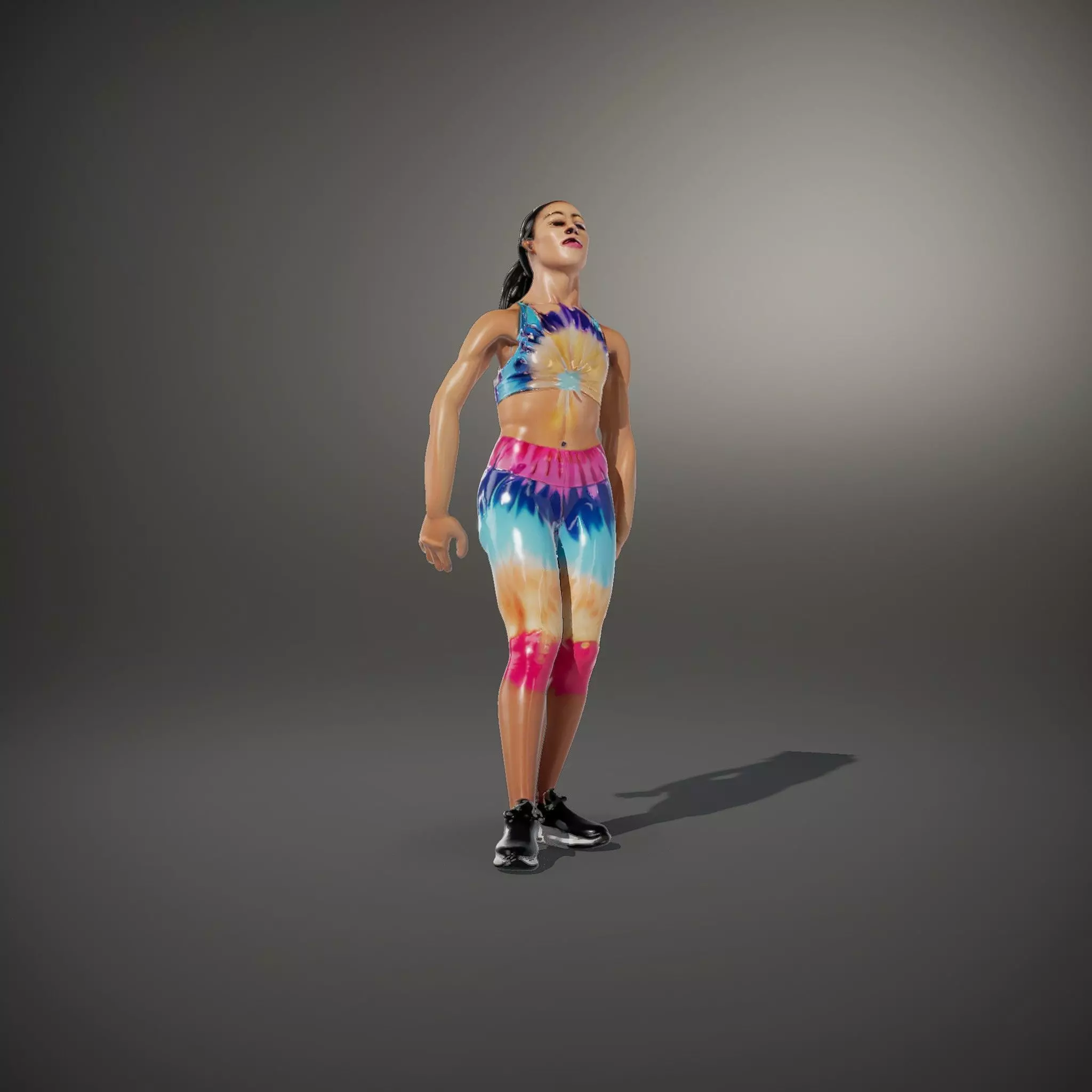 TieDye Fitness Attire model pack Low-poly 3D model_34