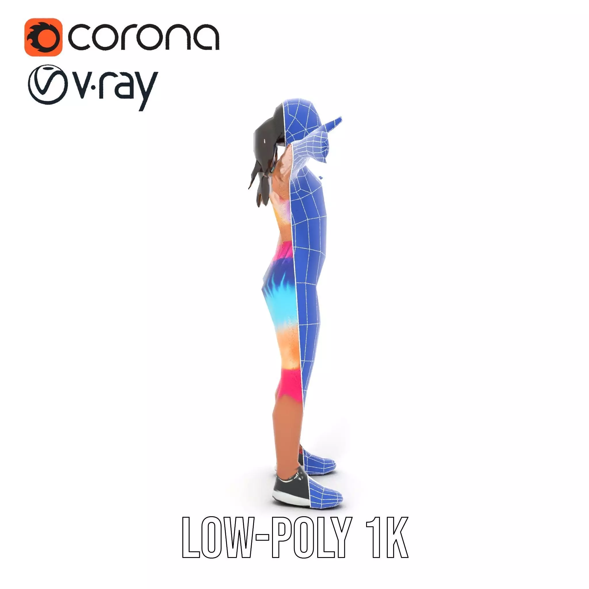 TieDye Fitness Attire model pack Low-poly 3D model_31