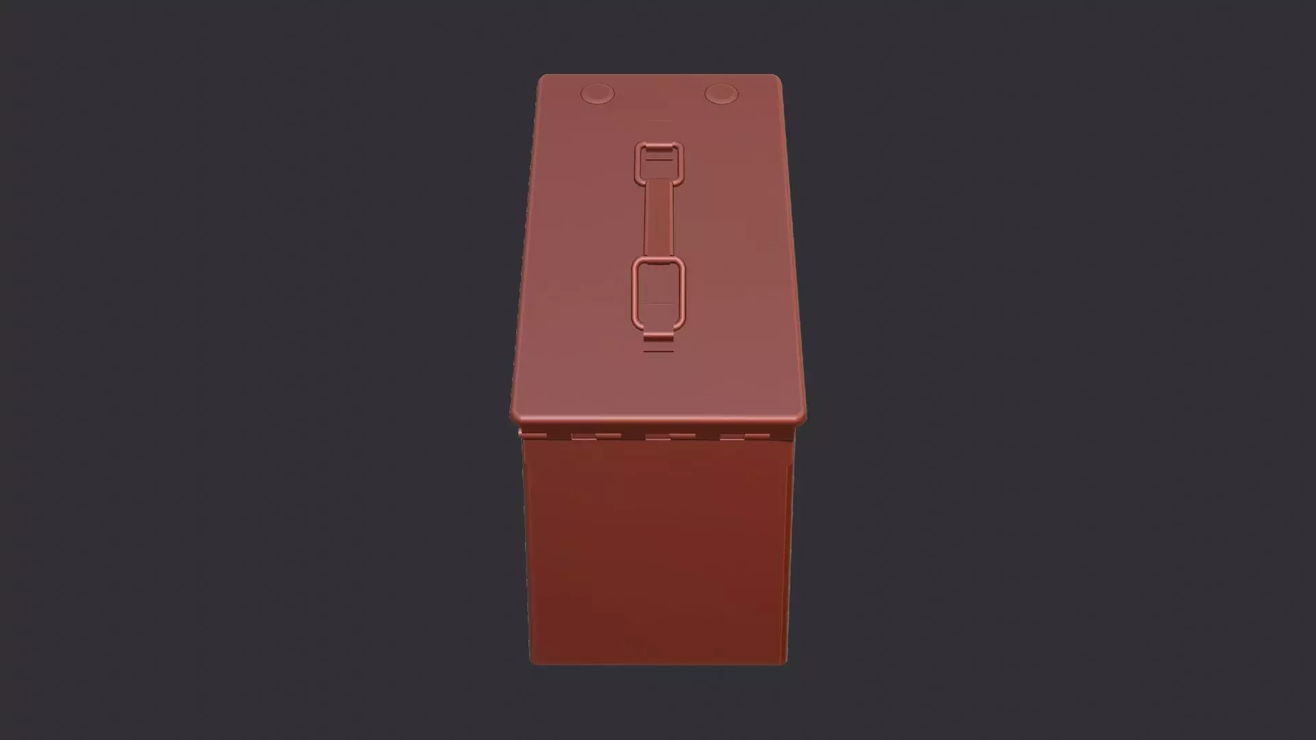 Military Ammo Box Open Lid Low-poly 3D model_6
