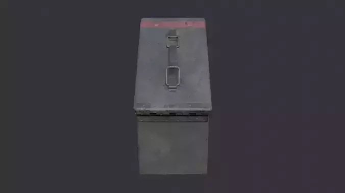 Military Ammo Box Open Lid