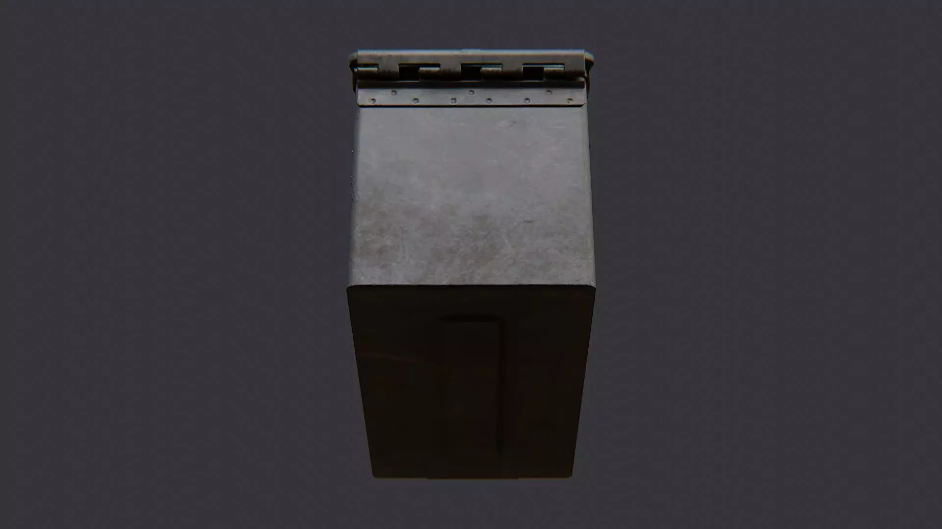 Military Ammo Box Open Lid Low-poly 3D model_5