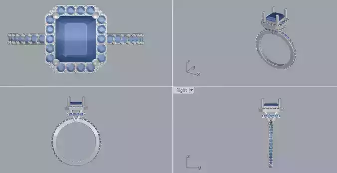 Sterling Silver Emerald  Gemstone  Ring Jewelry