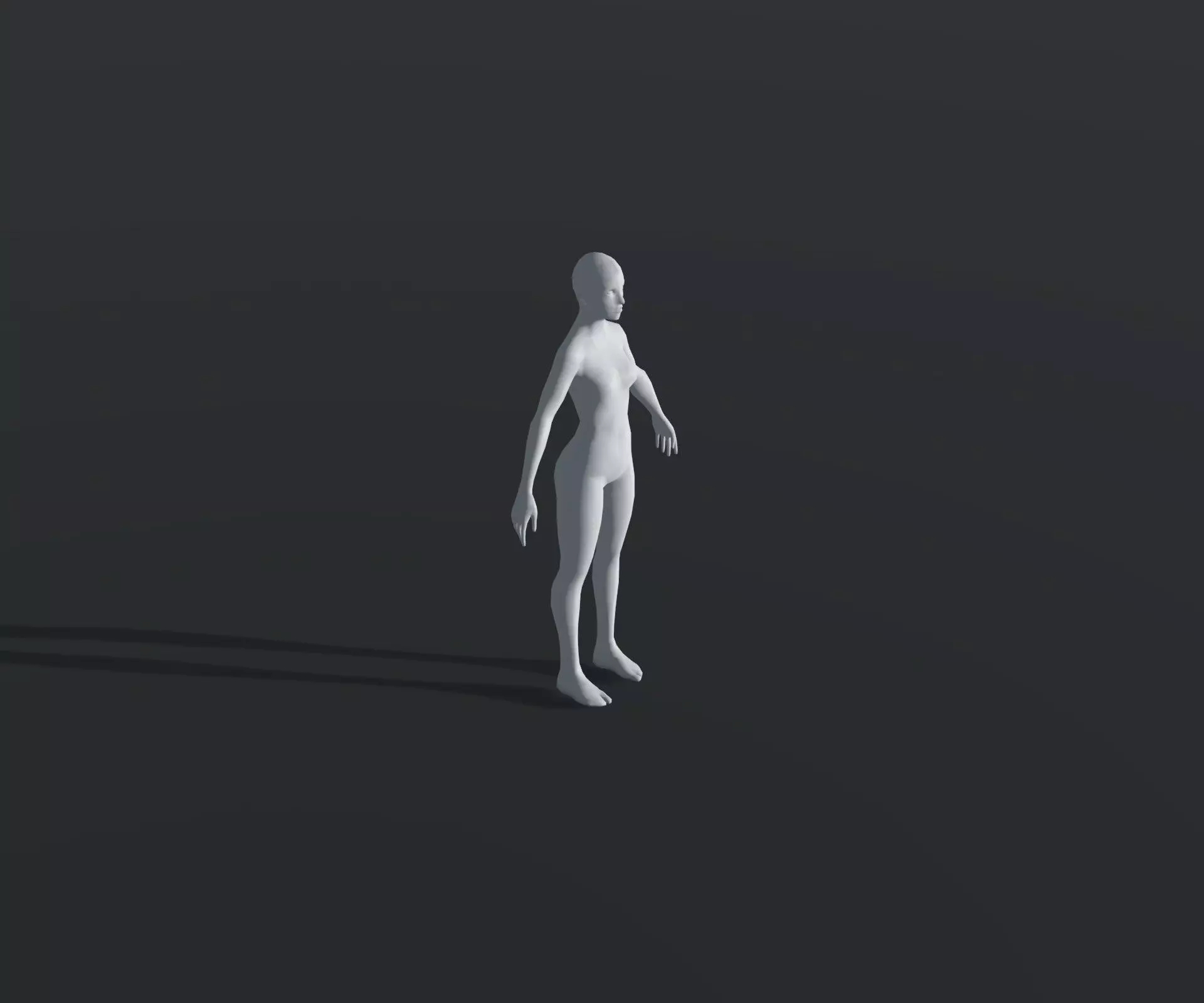 Animated Male Female Body Base Mesh With 76 Sound Effects Low-poly 3D model_8