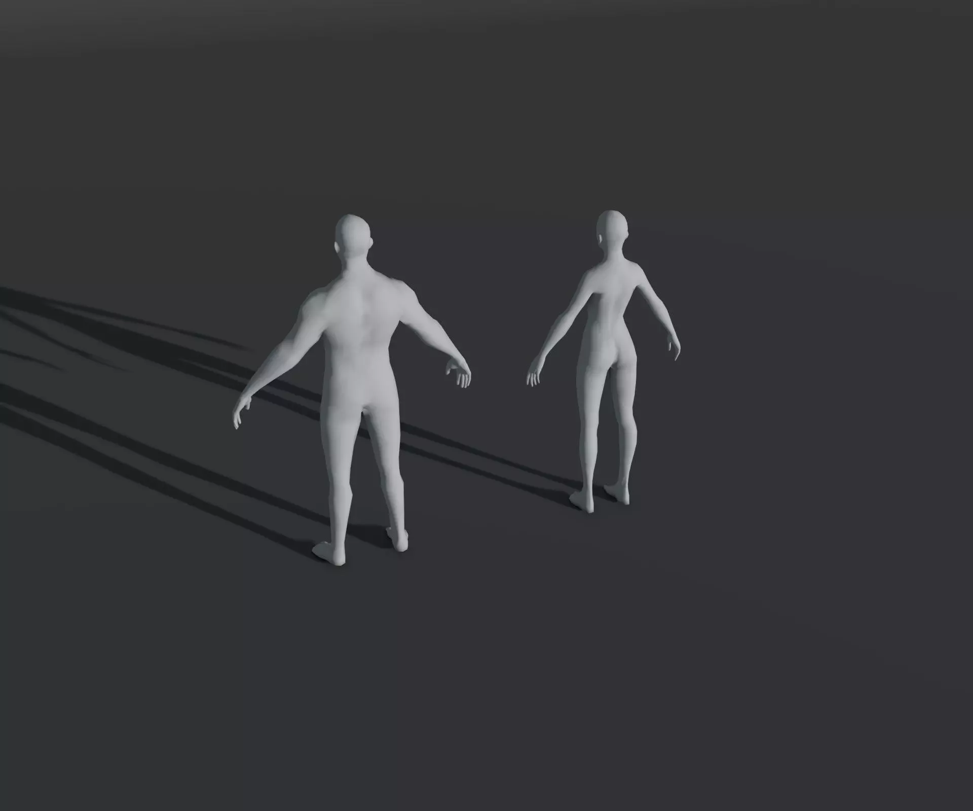 Animated Male Female Body Base Mesh With 76 Sound Effects Low-poly 3D model_2