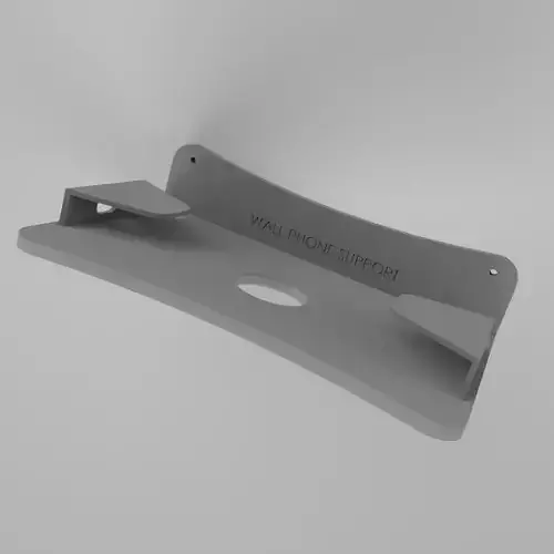 Elegant Curved Wall Phone Holder with Charging Slot